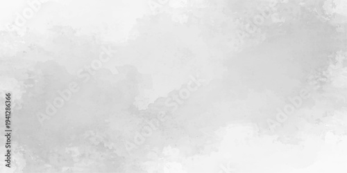Light gray watercolor paper texture background with soft ink wash stains, subtle paint splatters, cloudy gradient effect, and delicate grunge details for minimal abstract graphic design.