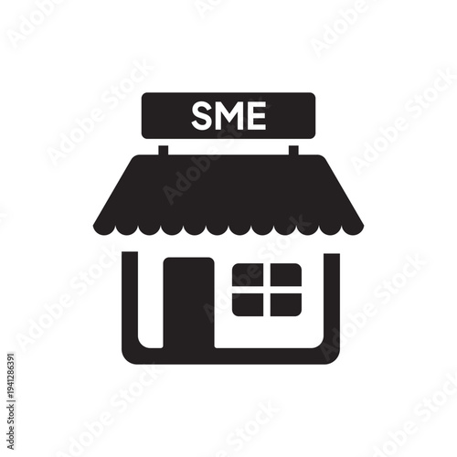 SME Business Icon Flat Vector. Clean and minimal graphic design.