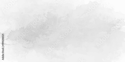 Light gray watercolor texture background featuring soft ink washes, subtle paint splatters, and cloudy gradient paper surface with delicate grunge details for minimal abstract art and design use.
