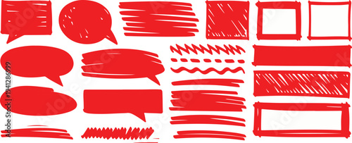 Hand Drawn Doodle Design Elements Set – Sketch Style Decorative Icons and Creative Vector Collection