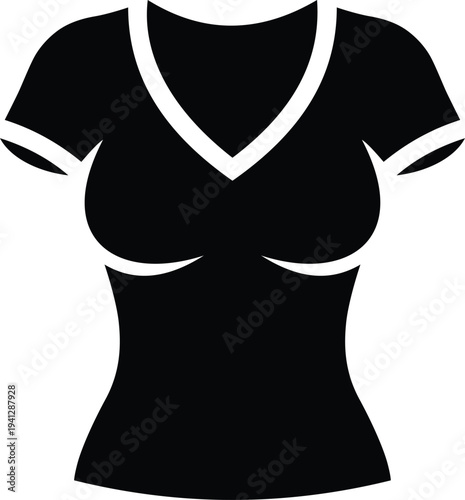 Women's t-shirt outline for fashion design