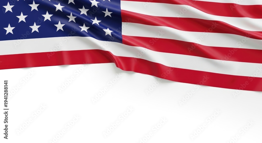 Fototapeta premium Usa flag on flag day patriotic american symbol of united states
