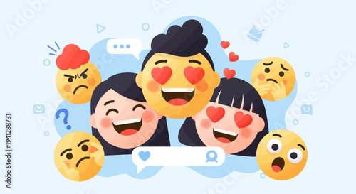 A visual mood tracker chart displaying various smiley faces representing different emotional states for each day of the month.