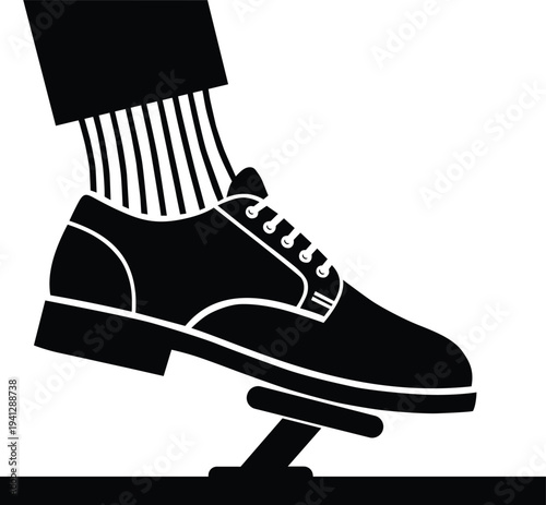 Foot stepping on spring mechanism