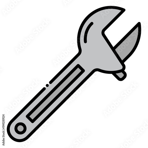 Adjustable Wrench Tool Icon