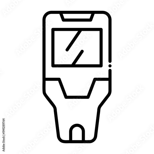 Stud Finder Tool Icon: Wall Scanner for Construction