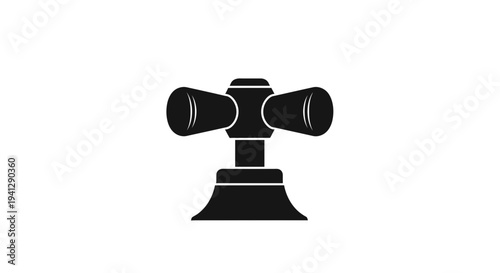 Black siren speaker icon on white background