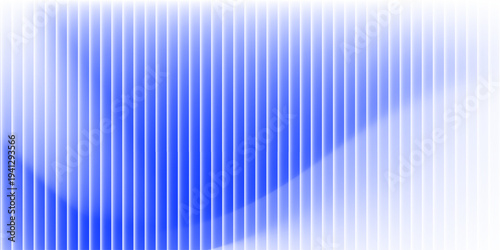 Abstract vertical blue light bar pattern background with glowing cyan center, creating a vibrant digital sound wave or equalizer effect, isolated on