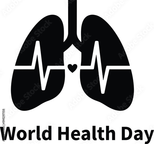 World Health Day awareness campaign highlighting healthy lungs and heart rate symbolizing respiratory health importance globally every year on april seventh