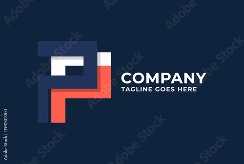 The logo adopts a sleek and minimalist design with bold colors, representing professionalism and contemporary aesthetics suitable for various corporate applications and branding efforts.
