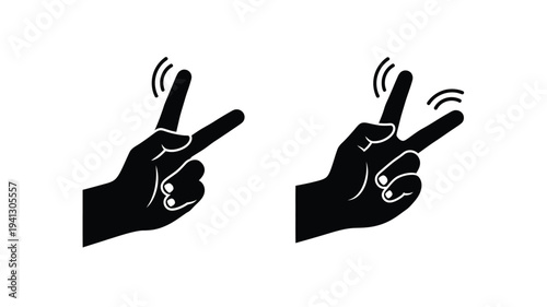 Two hands making finger guns a playful gesture in silhouette