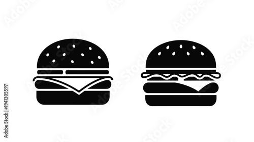 Two black hamburger icons presented in a striking silhouette
