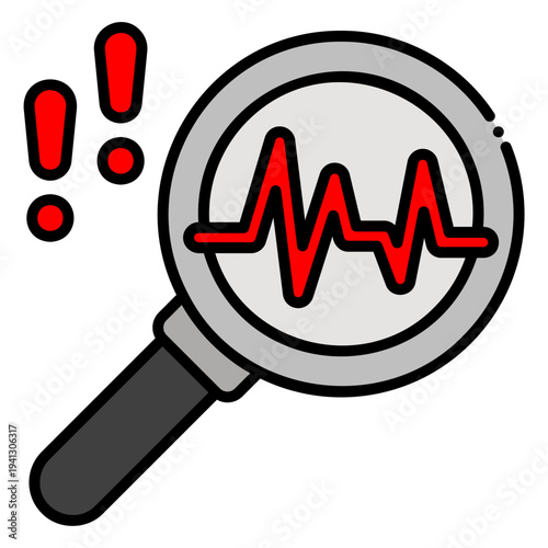 Earthquake Seismic Detection Icon