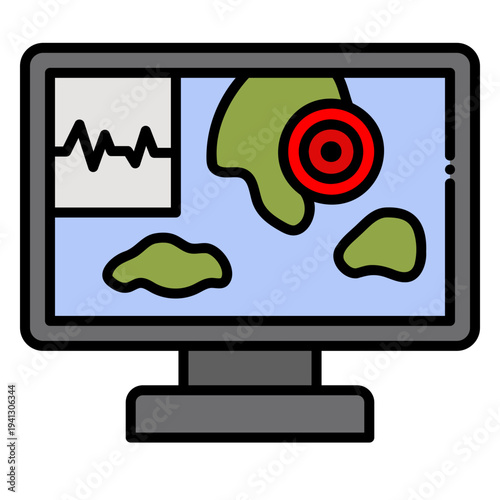 Earthquake Monitoring System Displaying Seismic Activity