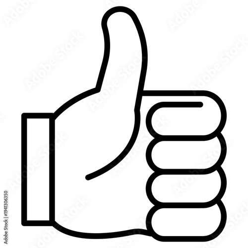 thumbs-up icon line icon decoration