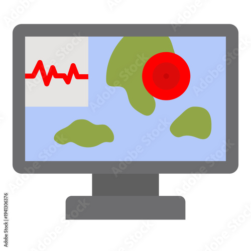 Earthquake Monitoring System on Computer Screen