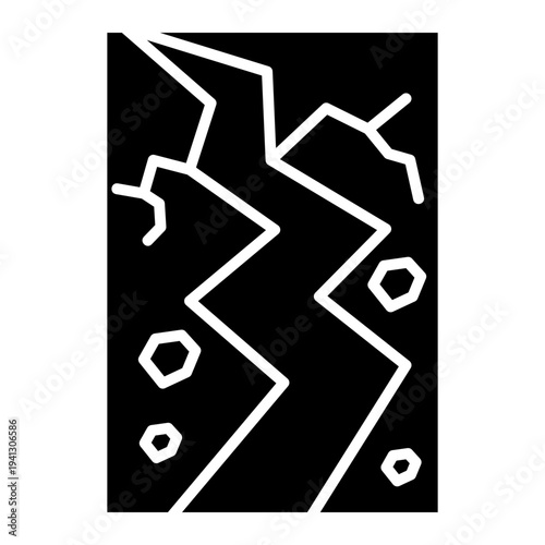 Earthquake Fault Line Graphic Vector Illustration