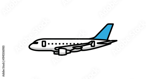 Cartoon airplane illustration isolated vector design for transportation and travel