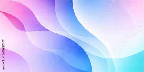 Abstract blue background with colorful waves and smooth gradient lines creates a futuristic digital motion pattern and textured vector backdrop for business wallpaper design