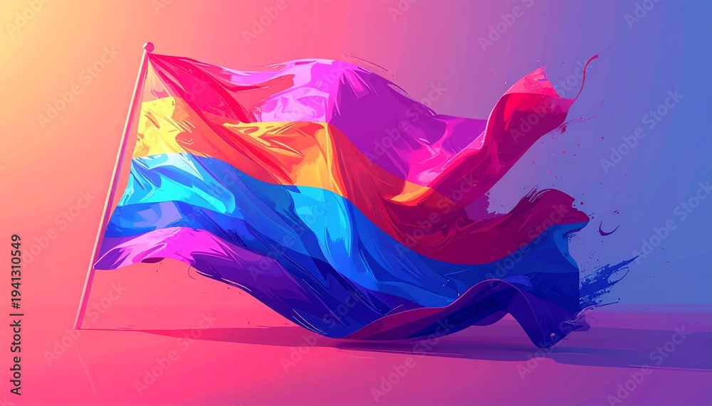 Obraz premium colourful pride flag abstract 