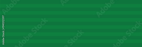 Green grass soccer field pattern with horizontal stripes and dark emerald texture for sport background. Stadium pitch turf surface or outdoor lawn vector illustration.