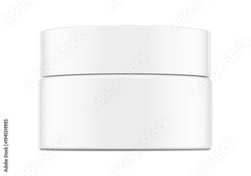 Blank cosmetic package jar for cream. Vector illustration isolated on white background. Can be use for your design, advertising, promo and etc. EPS10.