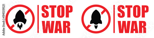 Stop war icon, vector illustration