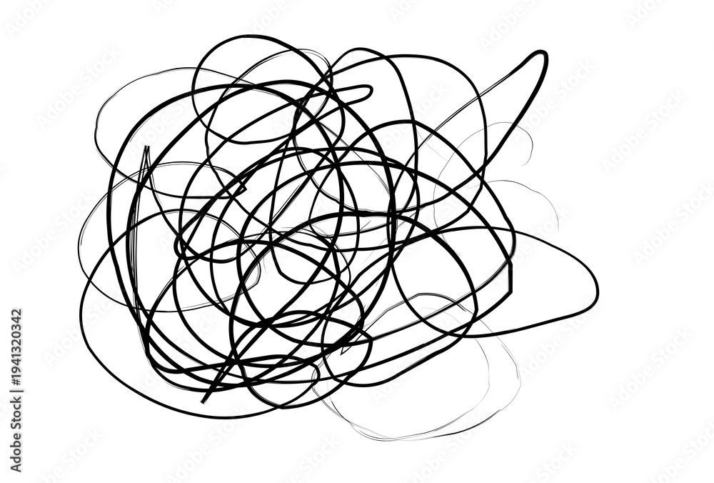 Naklejka premium ぐちゃぐちゃ モヤモヤ 