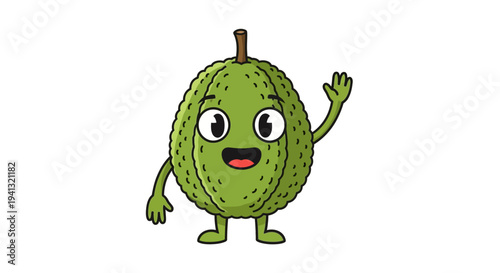 Vector kiwi fruit character illustration