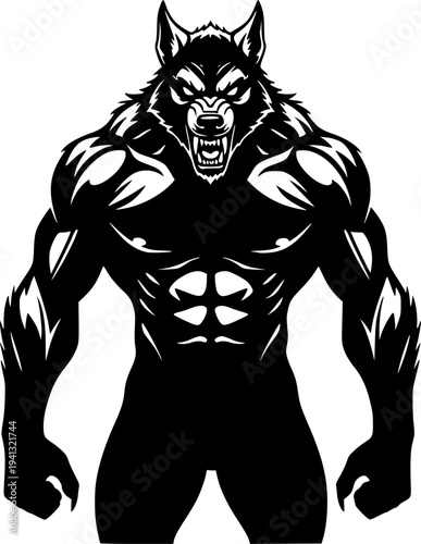 Professional Werewolf Creature Silhouette Set - Lycan Monster and Howling Beast Vector