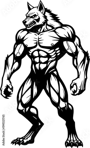 Professional Werewolf Creature Silhouette Set - Lycan Monster and Howling Beast Vector