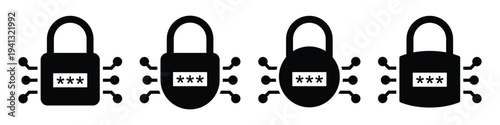 Encryption data icon, vector illustration