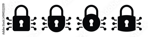 Encryption data icon, vector illustration