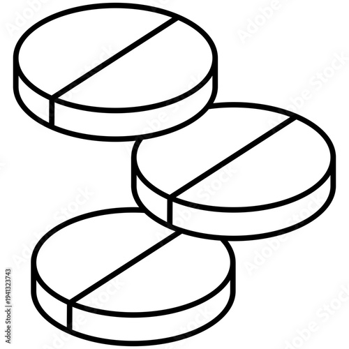 Pills stacked vector icon