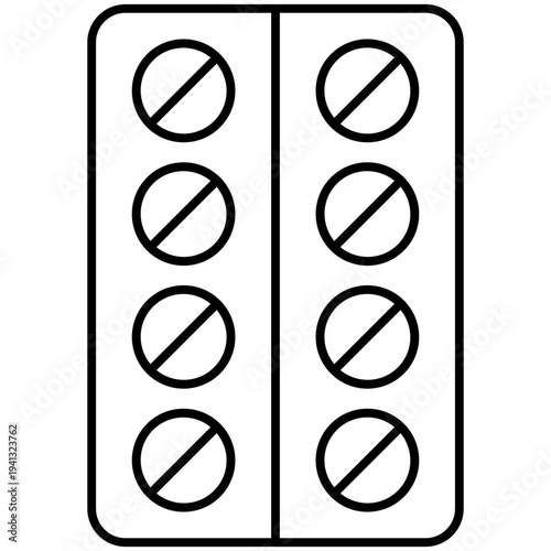 Pill Blister Pack Icon