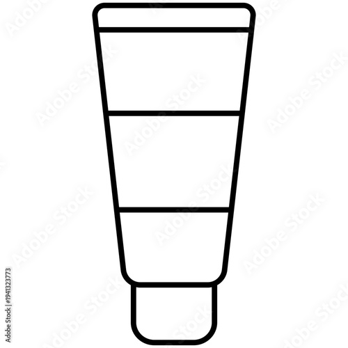 Skincare Cosmetic Tube Bottle Icon Vector