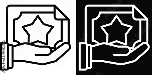 award Two-tone version in black and white background