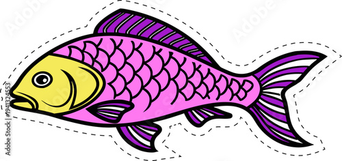 Colorful fish for cutout