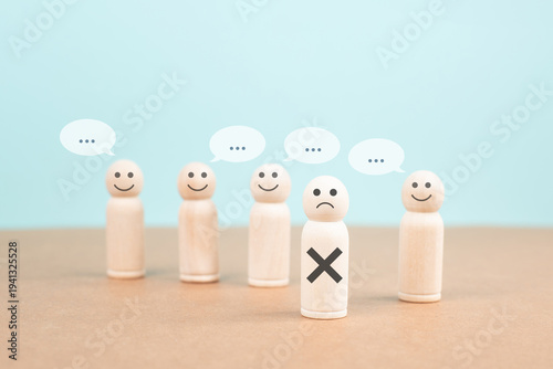 Bilde på lerret Hate speech, cancel culture censorship, bullying, targeted harassment, mobbing h