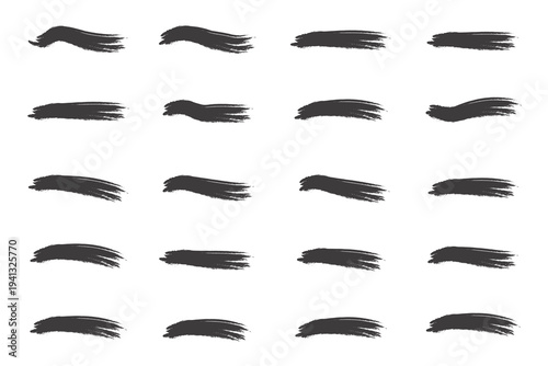 set of brush strokes logo icon vector illustration