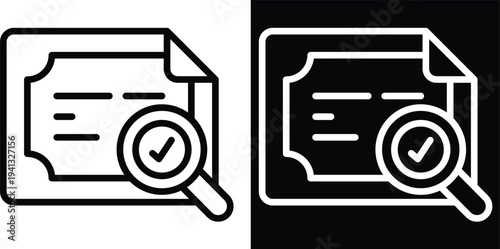 verify Two-tone version in black and white background