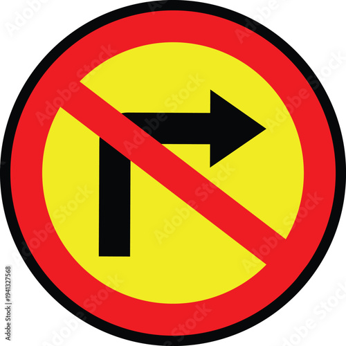 no right turn sign