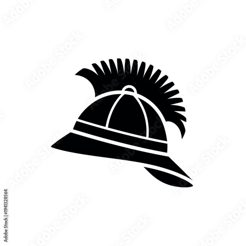 Ancient Roman Centurion Helmet Icon.