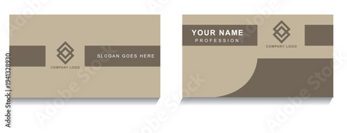 Simple Grey Business Card Templet Design Print