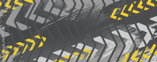 graphic racing line arrow yellow and grey goods for wallpaper backdrop wrapping decals Print