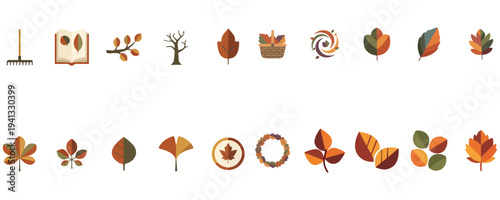 Autumn Leaves Icon Set