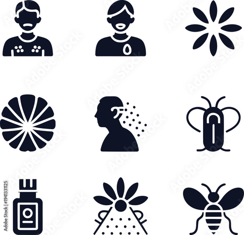 Black of people perfume flowers and insects black people