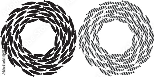 Intricate geometric patterns of spiral designs with varying densities and structures