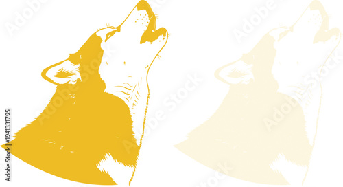 Silhouette of a woman in a dress against a white background