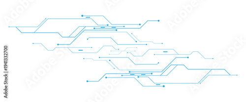 Vector digital white and blue digital technology futuristic circuit board background png..